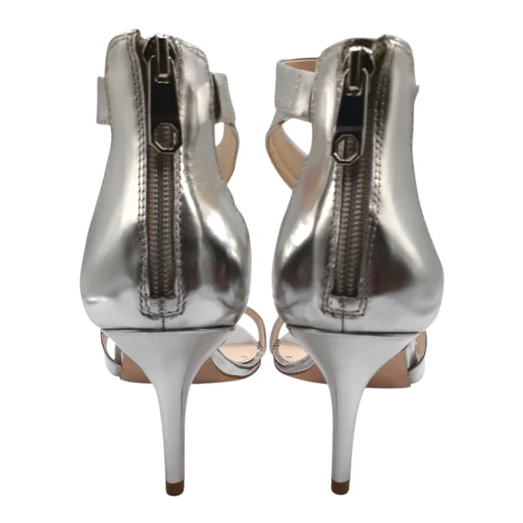 Louise Et Cie Silver Strappy Heels Evening Formal Size 10 - Picture 5 of 7